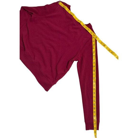 Abercrombie & Fitch Maroon Red Graphic Sweatshirt Ninety Two Womens Size M FLAWS - Picture 4 of 15